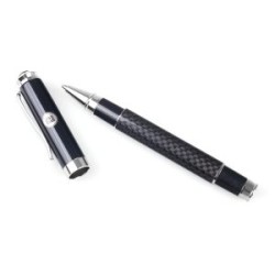 ROLLER PARK LANE NEGRO Y CROMADO CON ANILLO DISEÑO FIBRA DE CARBONO