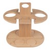 CAVA PORTATIL DE MADERA  DE BAMBÚ PARA 2 BOTELLAS Y 4 COPAS