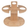CAVA PORTATIL DE MADERA  DE BAMBÚ PARA 2 BOTELLAS Y 4 COPAS