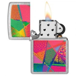 ENCENDEDOR ZIPPO PRICE FIGHTER CROMADO DISEÑO PATRÓN RETRO