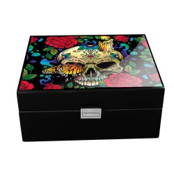 HUMIDOR PARK LANE TALENTOS MEXICANOS NEGRO LITOGRAFIA ELEMENTOS, VIDA Y MUERTE