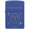 ENCENDEDOR ZIPPO AZUL REAL MATE CON SIGNO ZODIACAL