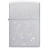 ENCENDEDOR ZIPPO CROMADO SATINADO CON SIGNO ZODIACAL