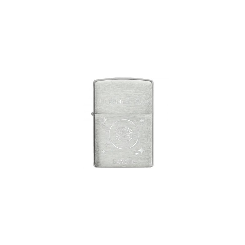 ENCENDEDOR ZIPPO CROMADO MATE CON SIGNO ZODIACAL