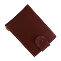 BILLETERA PARK LANE DE PIEL CON MONEY CLIP COLOR CAFE