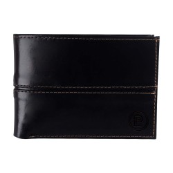 BILLETERA PARK LANE DE PIEL COSTURA CENTRAL COLOR NEGRO