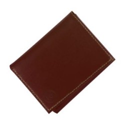 BILLETERA PARK LANE TRIPLE DE PIEL COLOR CAFE