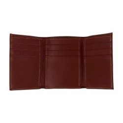 BILLETERA PARK LANE TRIPLE DE PIEL COLOR CAFE