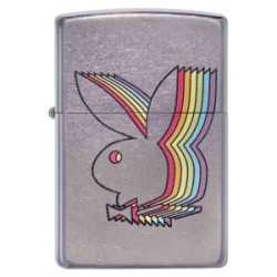 ENCENDEDOR ZIPPO CROMADO ICONO PLAYBOY MULTICOLOR