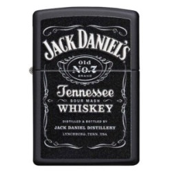 ENCENDEDOR ZIPPO JACK DANIELS NEGRO CON TEXTURA