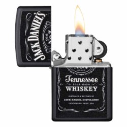 ENCENDEDOR ZIPPO JACK DANIELS NEGRO CON TEXTURA