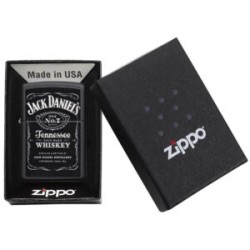 ENCENDEDOR ZIPPO JACK DANIELS NEGRO CON TEXTURA