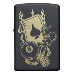 ENCENDEDOR ZIPPO NEGRO MATE APUESTAS