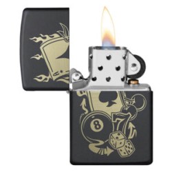 ENCENDEDOR ZIPPO NEGRO MATE APUESTAS