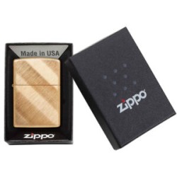 ENCENDEDOR ZIPPO TEJIDO DIAGONAL DORADO