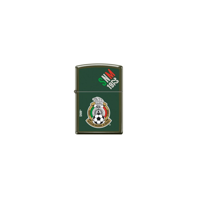ENCENDEDOR ZIPPO VERDE MATE SELECCION NACIONAL MEXICANA 1922