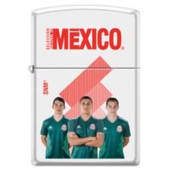 ENCENDEDOR ZIPPO BLANCO SNM JUGADORES CHUCKY, HECTOR MORENO  Y GUARDADO