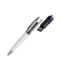 BOLIGRAFO PARK LANE DE METAL CON PU COLOR BLANCO USB 4GB