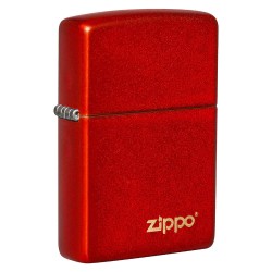 ENCENDEDOR ZIPPO ROJO METALICO LOGO ZIPPO