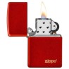 ENCENDEDOR ZIPPO ROJO METALICO LOGO ZIPPO