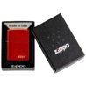ENCENDEDOR ZIPPO ROJO METALICO LOGO ZIPPO