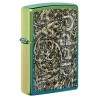 ENCENDEDOR ZIPPO DISEÑO GRECAS ANTIGUAS VERDE TEAL LOGO ZIPPO