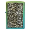 ENCENDEDOR ZIPPO DISEÑO GRECAS ANTIGUAS VERDE TEAL LOGO ZIPPO