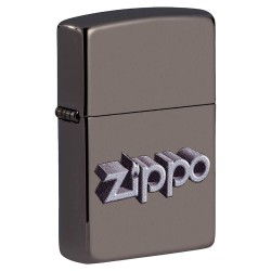 ENCENDEDOR ZIPPO BLACK ICE LOGO ZIPPO IMPRESO TIPO 3D