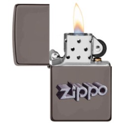 ENCENDEDOR ZIPPO BLACK ICE LOGO ZIPPO IMPRESO TIPO 3D
