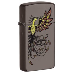 ENCENDEDOR ZIPPO BLACK ICE SLIM VUELO DE AVE FENIX