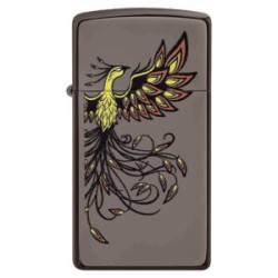 ENCENDEDOR ZIPPO BLACK ICE SLIM VUELO DE AVE FENIX