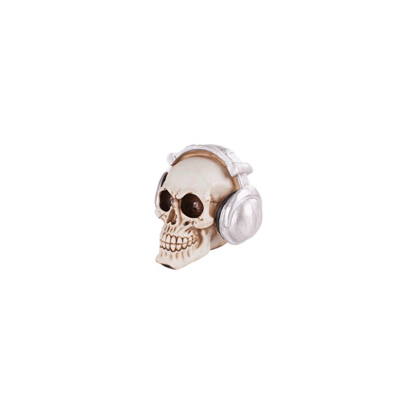 FIGURA CALAVERA CON AUDIFONOS 12.3 CM