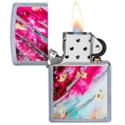 ENCENDEDOR ZIPPO RACHAS ROSAS Y AZULES