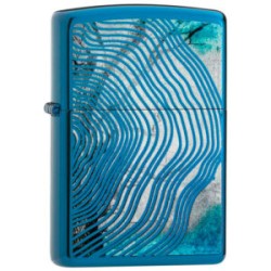 ENCENDEDOR ZIPPO CON ONDAS AZULES