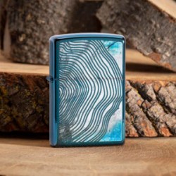 ENCENDEDOR ZIPPO CON ONDAS AZULES