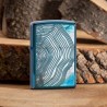 ENCENDEDOR ZIPPO CON ONDAS AZULES