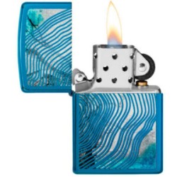 ENCENDEDOR ZIPPO CON ONDAS AZULES