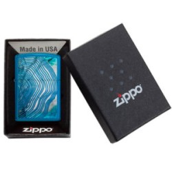 ENCENDEDOR ZIPPO CON ONDAS AZULES
