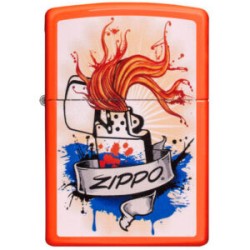 ENCENDEDOR ZIPPO SPLASH NARANJA