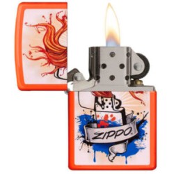 ENCENDEDOR ZIPPO SPLASH NARANJA