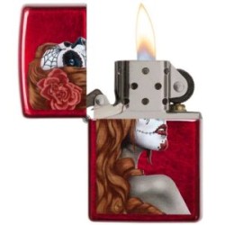 ENCENDEDOR ZIPPO DIA DE MUERTOS CATRINA