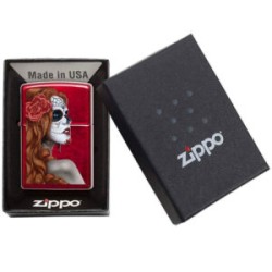 ENCENDEDOR ZIPPO DIA DE MUERTOS CATRINA
