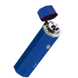 ENCENDEDOR HEXAGONAL AZUL CON CABLE USB INTEGRADO