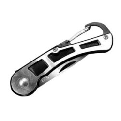 NAVAJA DE BLOQUEO MANUAL CON MOSQUETON DE 16 CM