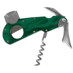 SACACORCHOS DE 2 TIEMPOS CON CORTAPURO VERDE