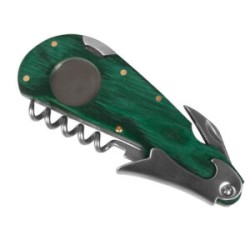 SACACORCHOS DE 2 TIEMPOS CON CORTAPURO VERDE