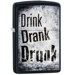 ENCENDEDOR ZIPPO NEGRO TRAGOS