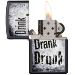 ENCENDEDOR ZIPPO NEGRO TRAGOS