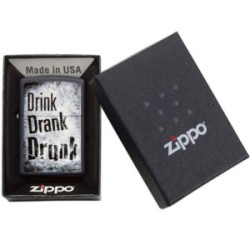 ENCENDEDOR ZIPPO NEGRO TRAGOS
