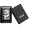 ENCENDEDOR ZIPPO NEGRO TRAGOS